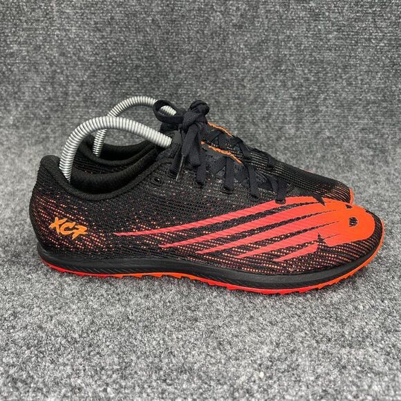 New Balance XC 7 v3 Track Spikes Men's 8 Black Orange Running Cross Country Shoe - Picture 1 of 12